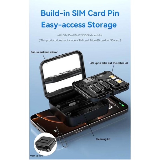 ROMONT - Giftology 6-in-1 Mag Wireless Charger, Multicable & Cleaning Kit