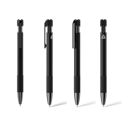 PILA - Recycled Aluminium Ballpoint Pen - Black