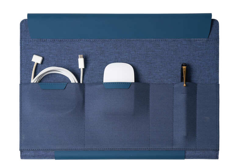 FULDA - CHANGE Collection RPET Laptop Case & Workstation - Navy Blue