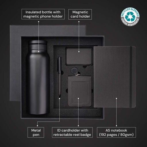 AVEIRO - CHANGE ZERO Sustainable 5pc Gratitude Gift Set - Black