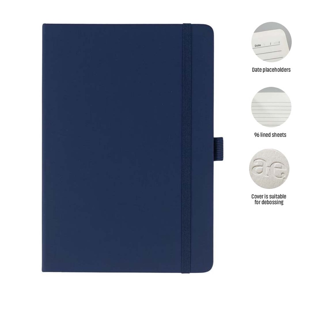 JURSI - Giftology A5 PU Notebook with Pen Loop - Navy Blue