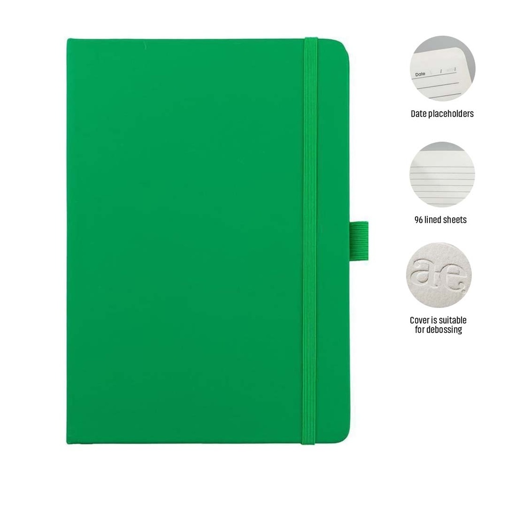 JURSI - Giftology A5 PU Notebook with Pen Loop - Green