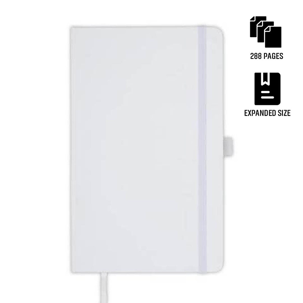 BARON - Santhome Expanded A5 Hard Cover Notebook - White