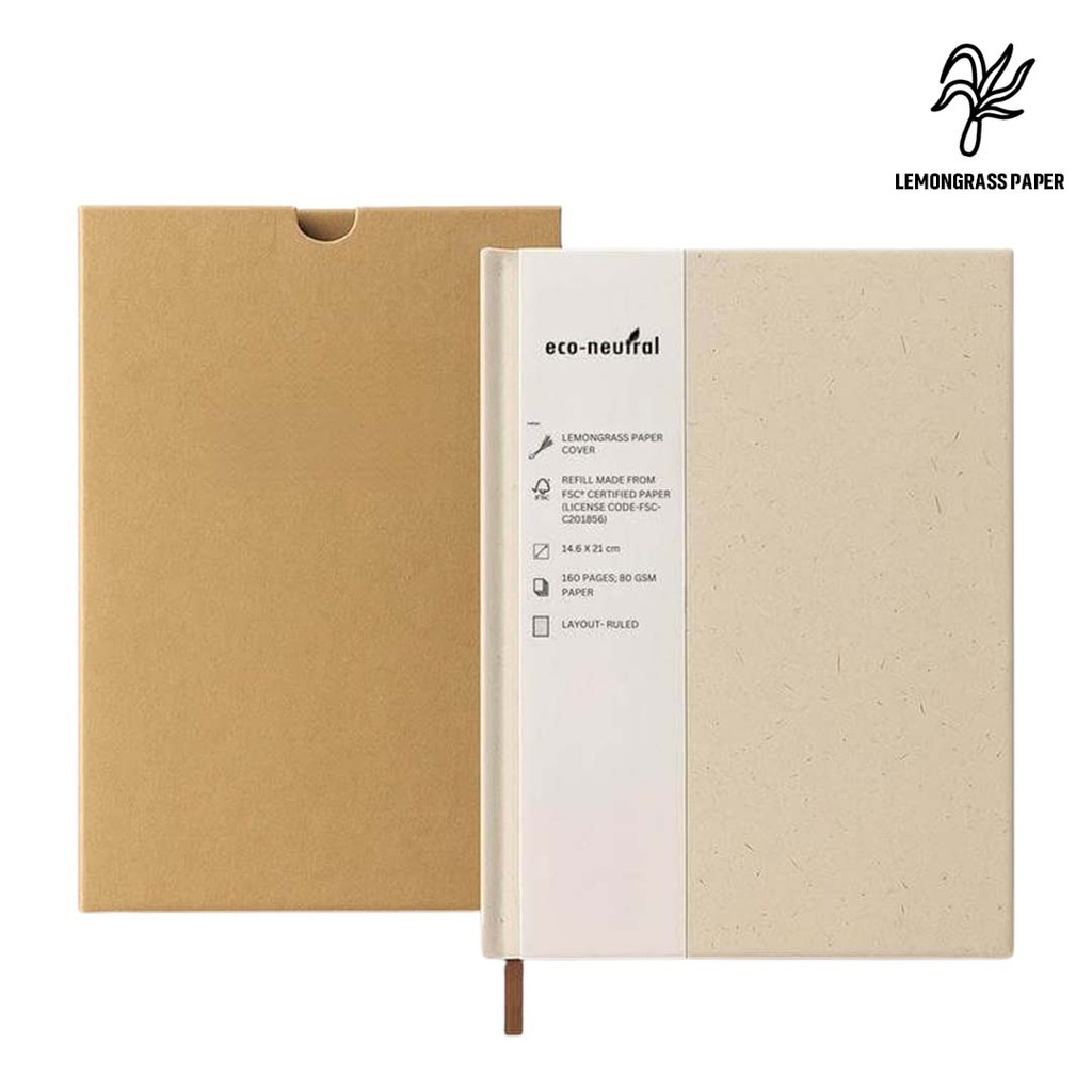 SALA - eco-neutral Lemongrass Cover A5 Notebook