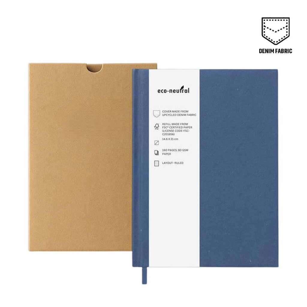 DALI - eco-neutral Denim Paper Cover A5 Notebook