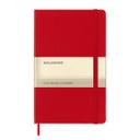 Moleskine Classic Large Ruled Hard Cover Notebook - Scarlet Red
