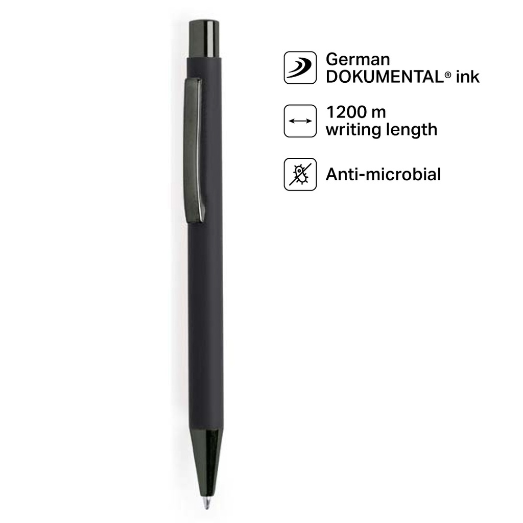 BILLUND - Giftology Metal Ballpen - Black (Anti-bacterial)