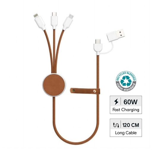 [MTST 1162] KOPER - @memorii Recycled 6-in-1 Charging Cable - White