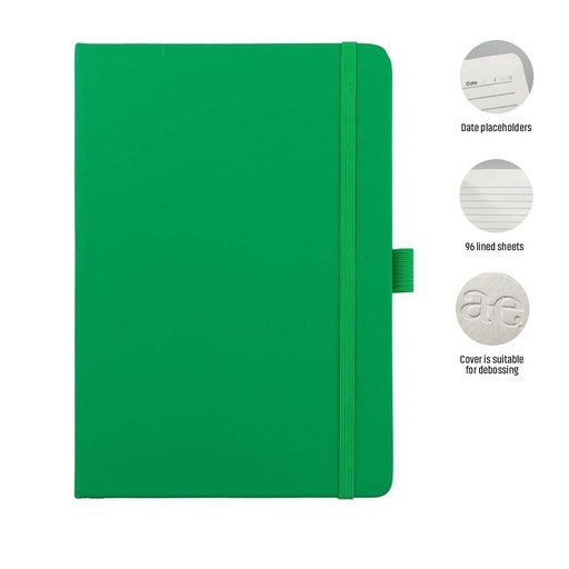 [NBGL 5242] JURSI - Giftology A5 PU Notebook with Pen Loop - Green